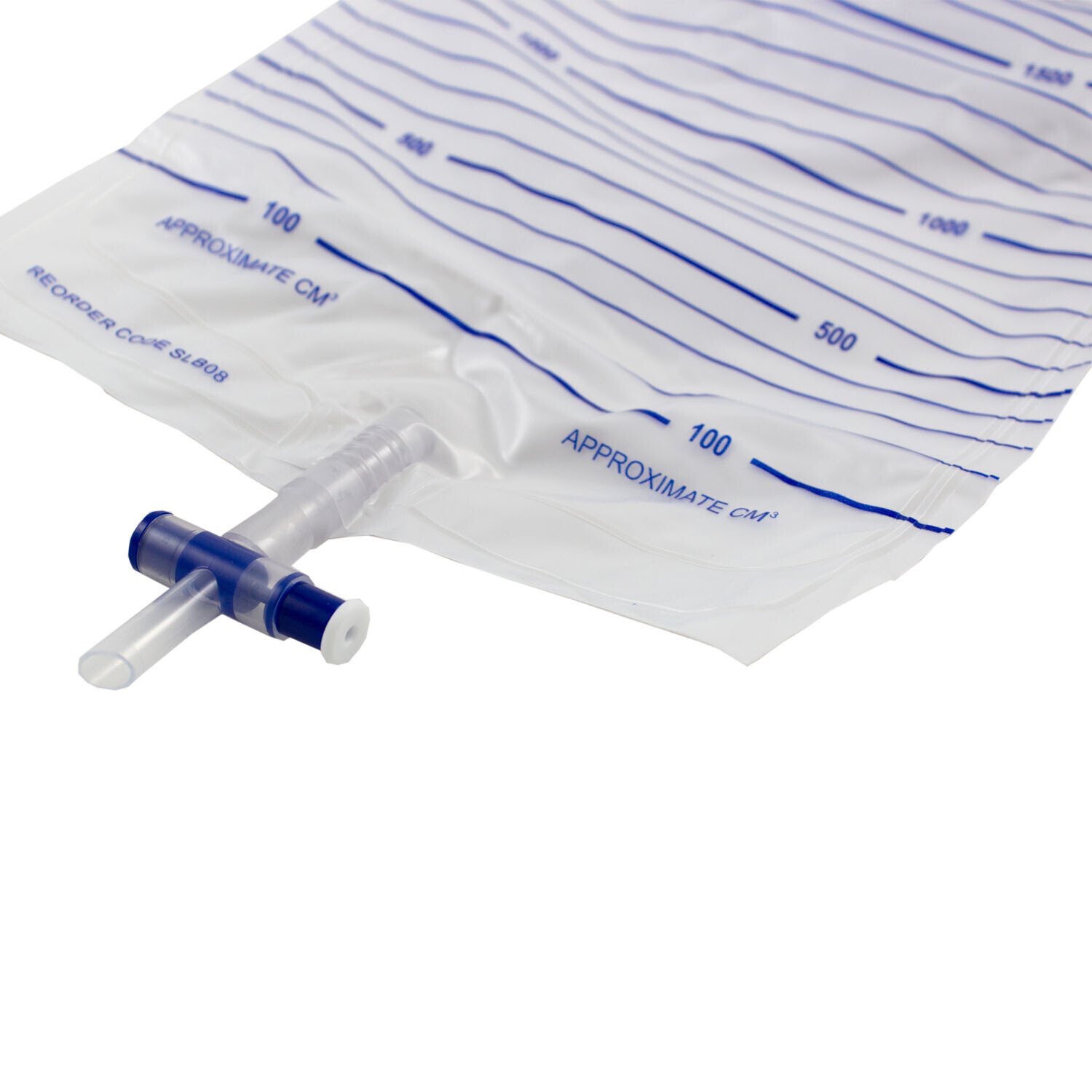 Bag Drain Urine 2L NRV T Tap 100cm Tube Health7