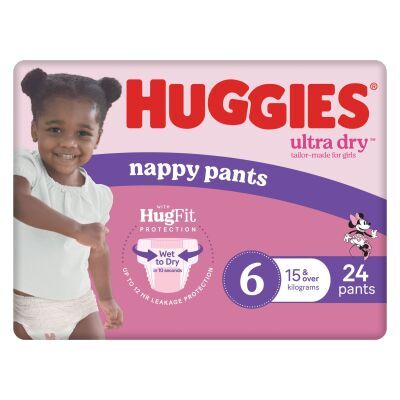 Huggies Nappy Pants Girl Size 6 15kg+