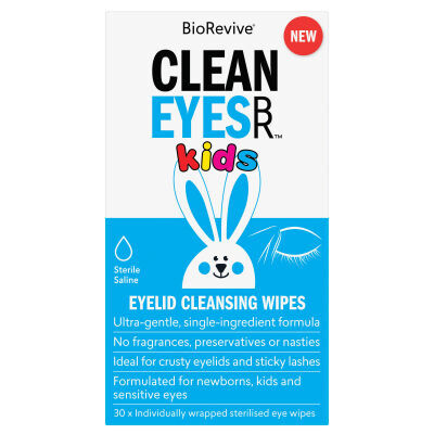 BR CleanEyes Kids Eyelid Cleansing Wipes 30 PK